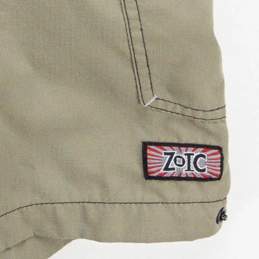 Zoic Men's 2XL Mountain Bike Cargo Shorts Ripstop Nylon Elastic Waist Beige
